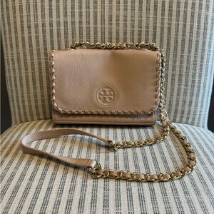 Tory Burch Marion Shrunken Shoulder Bag - Pink